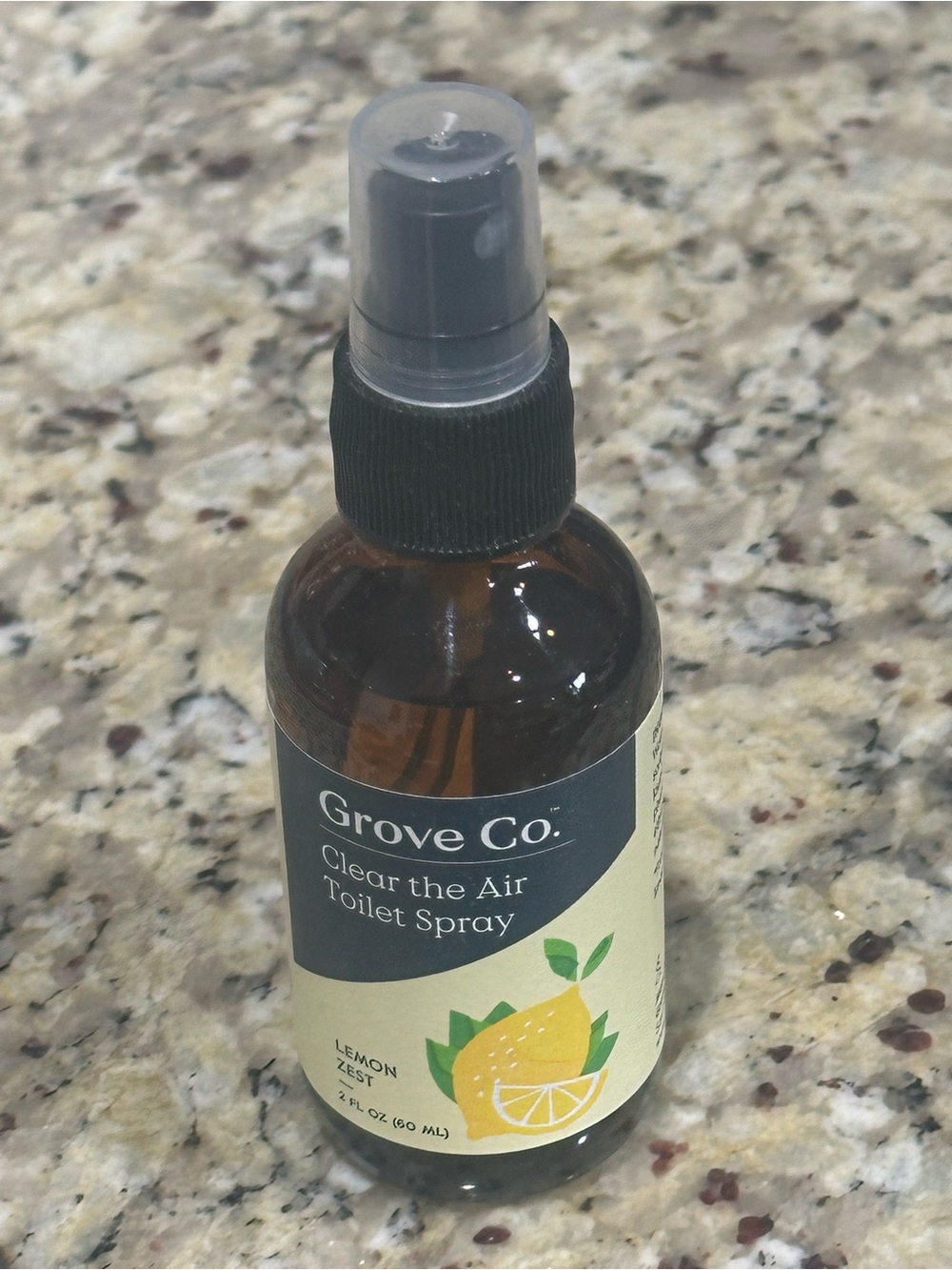 Toilet Spray and Odor Eliminator, Lemon Zest, 2 Fl Oz